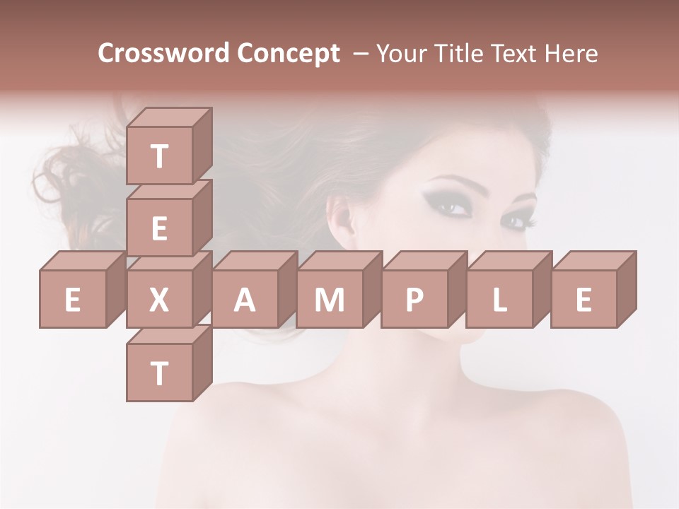 A Woman With Long Hair In A Ponytail PowerPoint Template