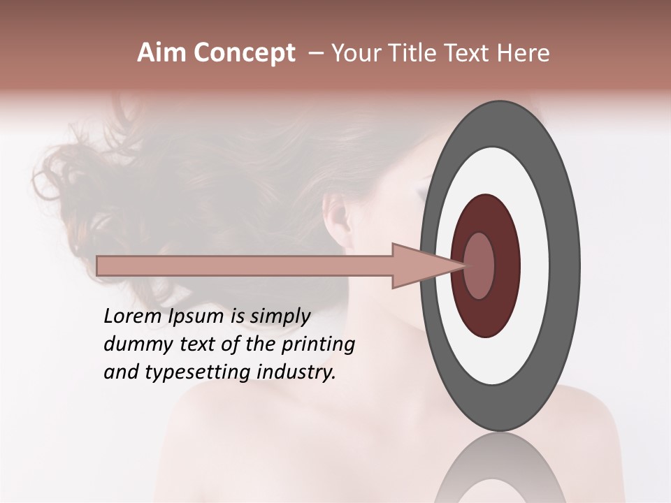 A Woman With Long Hair In A Ponytail PowerPoint Template