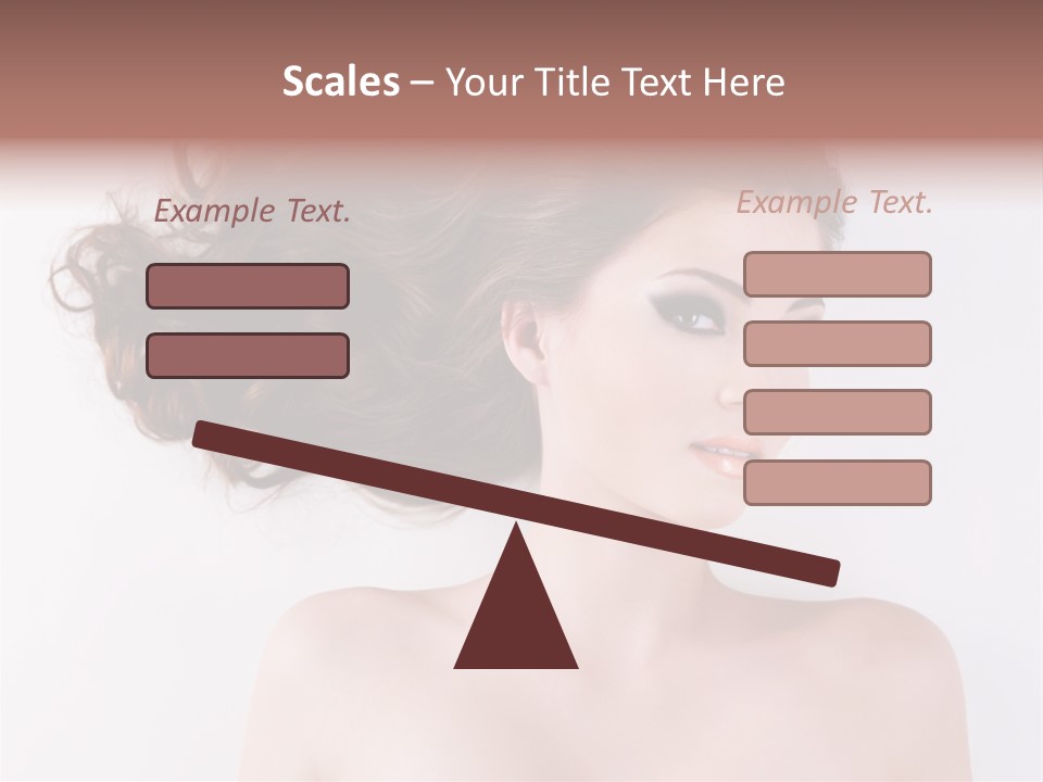 A Woman With Long Hair In A Ponytail PowerPoint Template