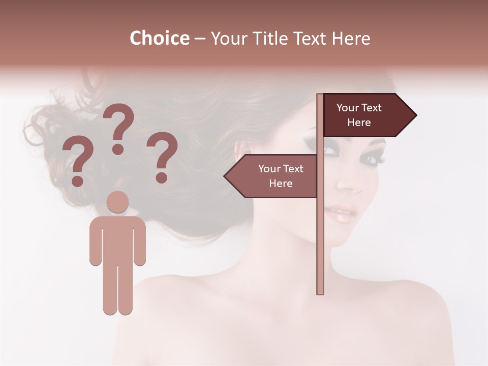 A Woman With Long Hair In A Ponytail PowerPoint Template