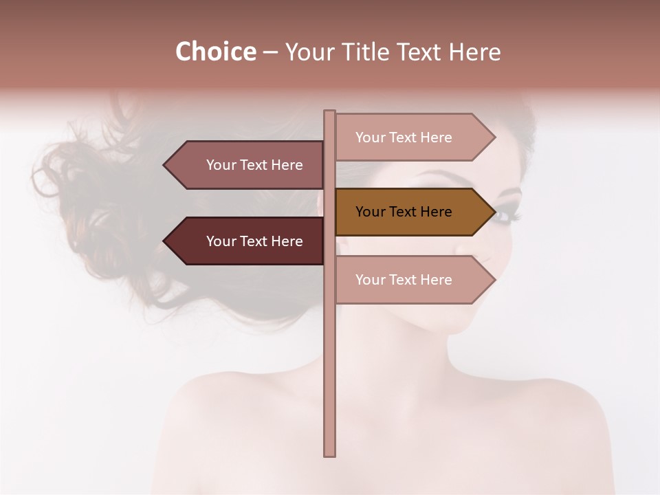 A Woman With Long Hair In A Ponytail PowerPoint Template