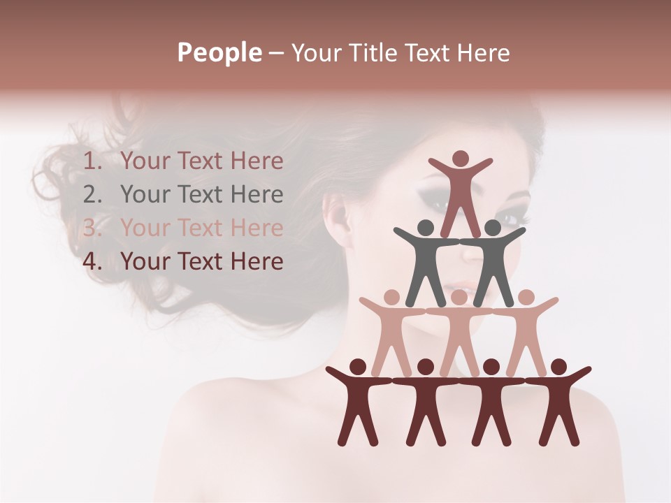 A Woman With Long Hair In A Ponytail PowerPoint Template