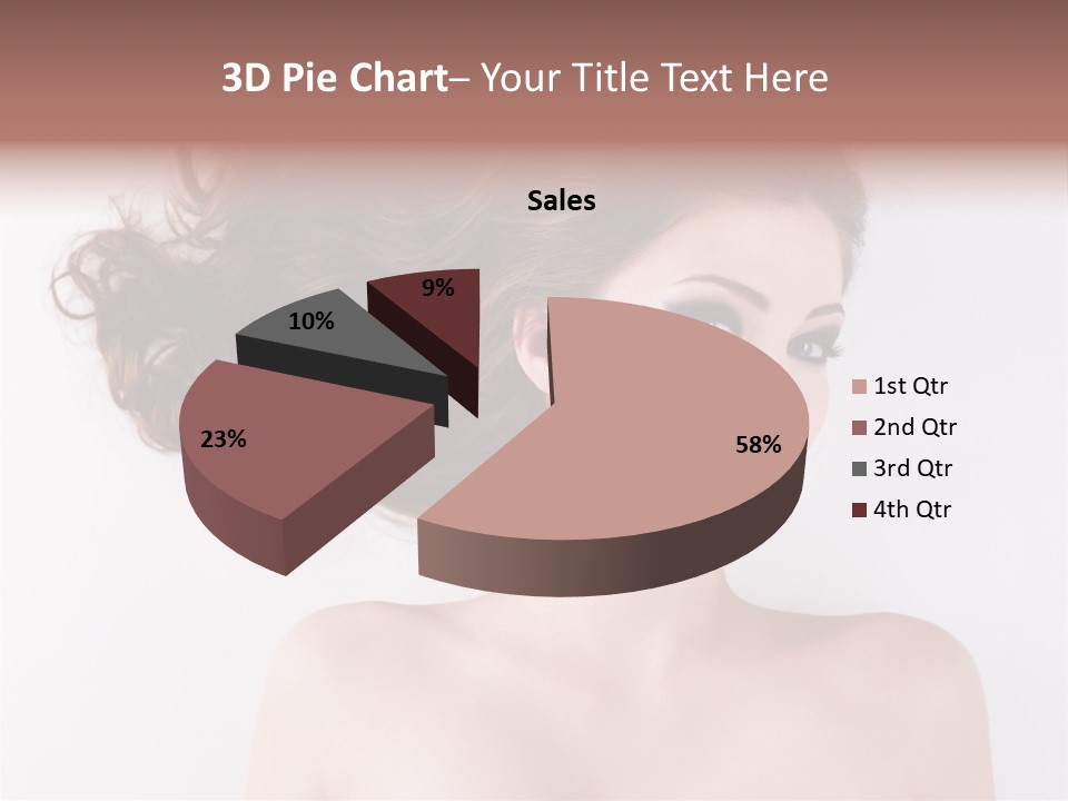 A Woman With Long Hair In A Ponytail PowerPoint Template