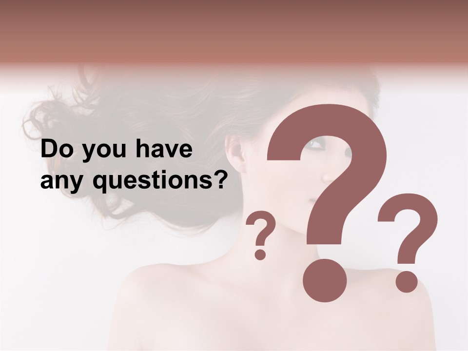 A Woman With Long Hair In A Ponytail PowerPoint Template