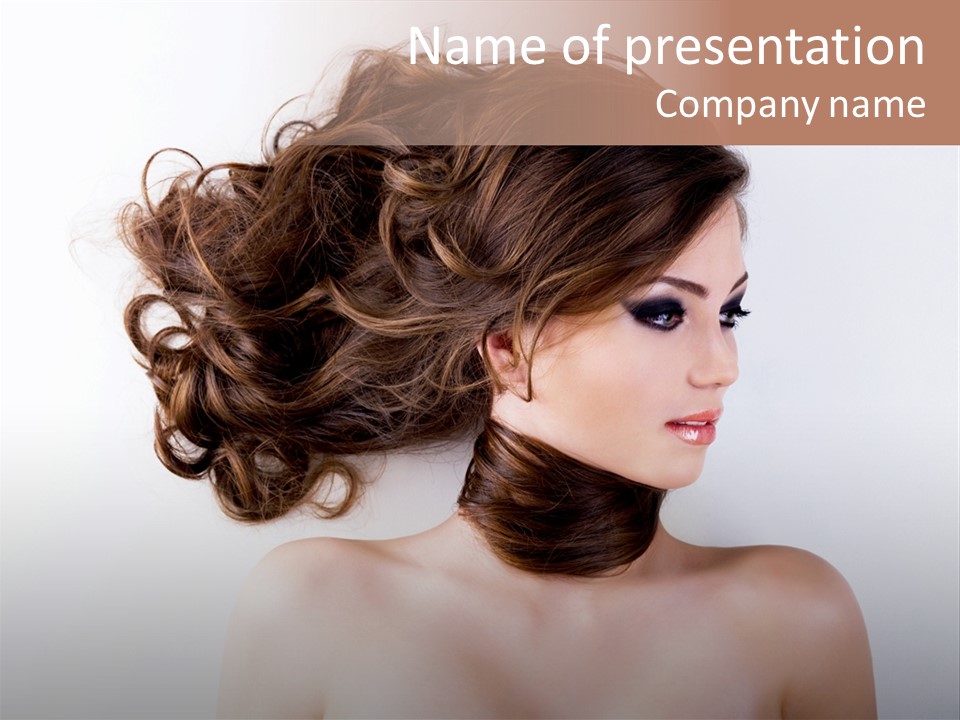 Eye Beauty Curly PowerPoint Template