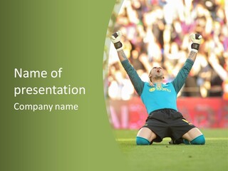 Goalkeeper Spanish Sport PowerPoint Template