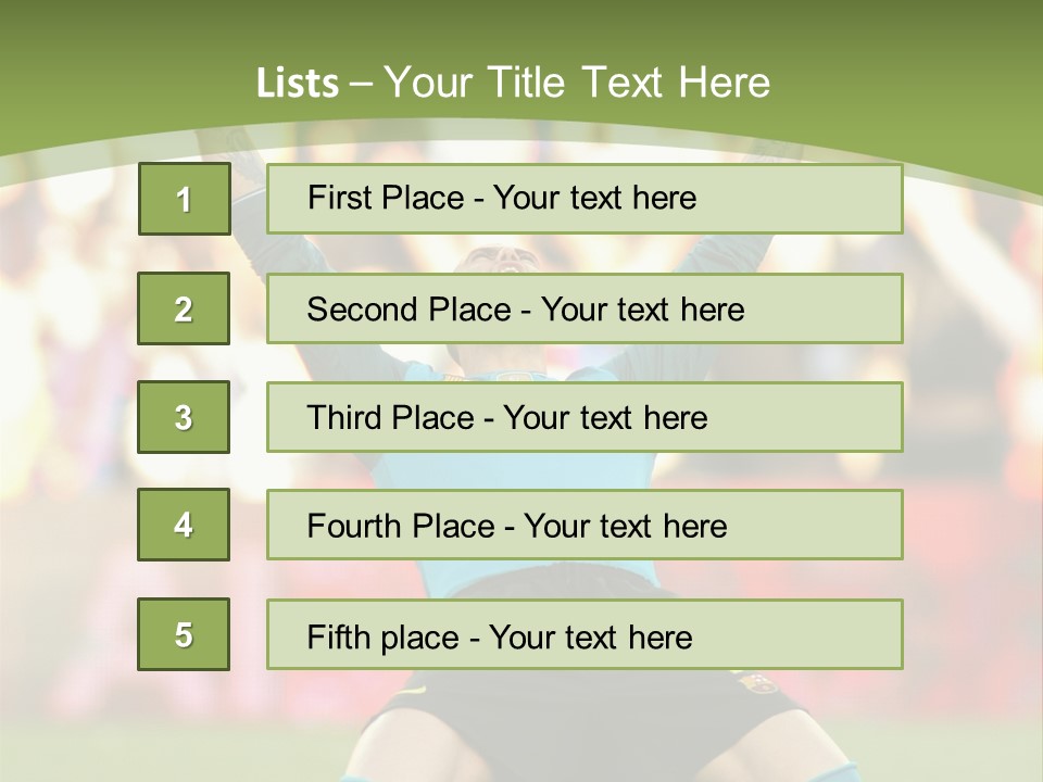 Goalkeeper Spanish Sport PowerPoint Template