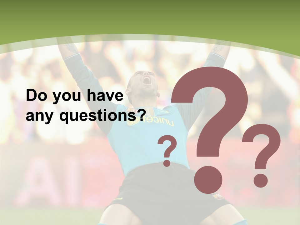 Goalkeeper Spanish Sport PowerPoint Template