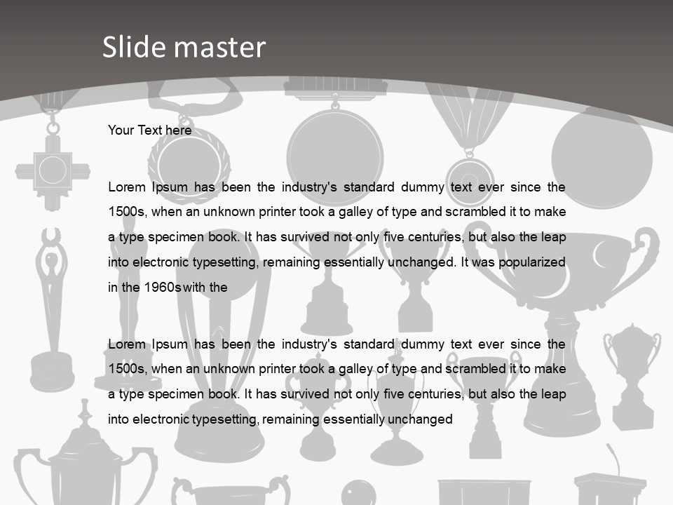 Ribbon Illustration Success PowerPoint Template