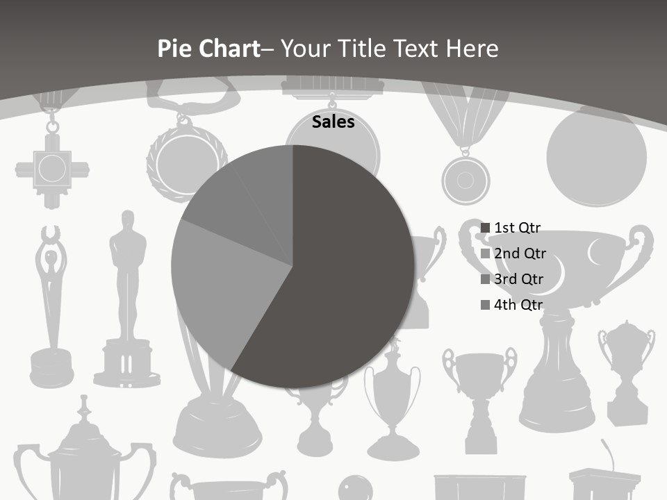 Ribbon Illustration Success PowerPoint Template