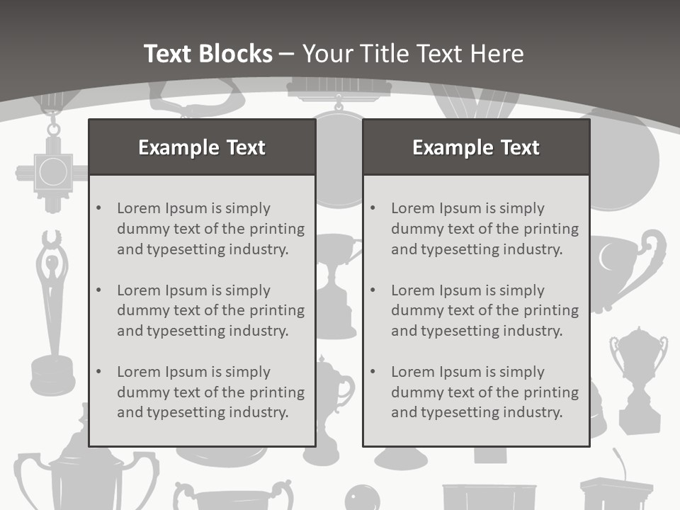 Ribbon Illustration Success PowerPoint Template