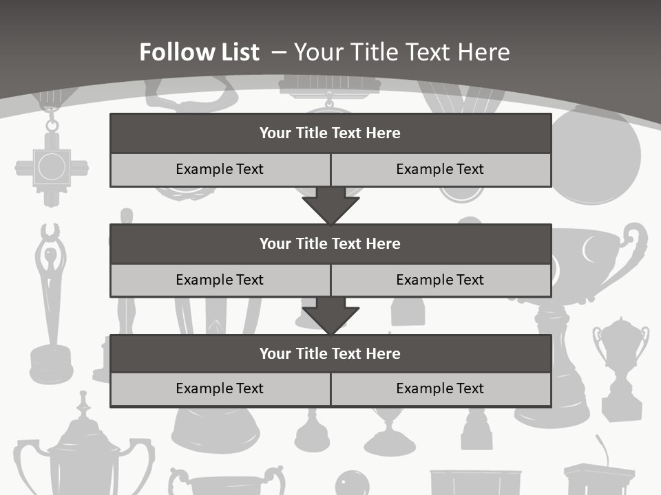 Ribbon Illustration Success PowerPoint Template