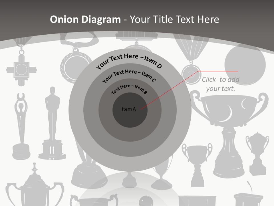 Ribbon Illustration Success PowerPoint Template