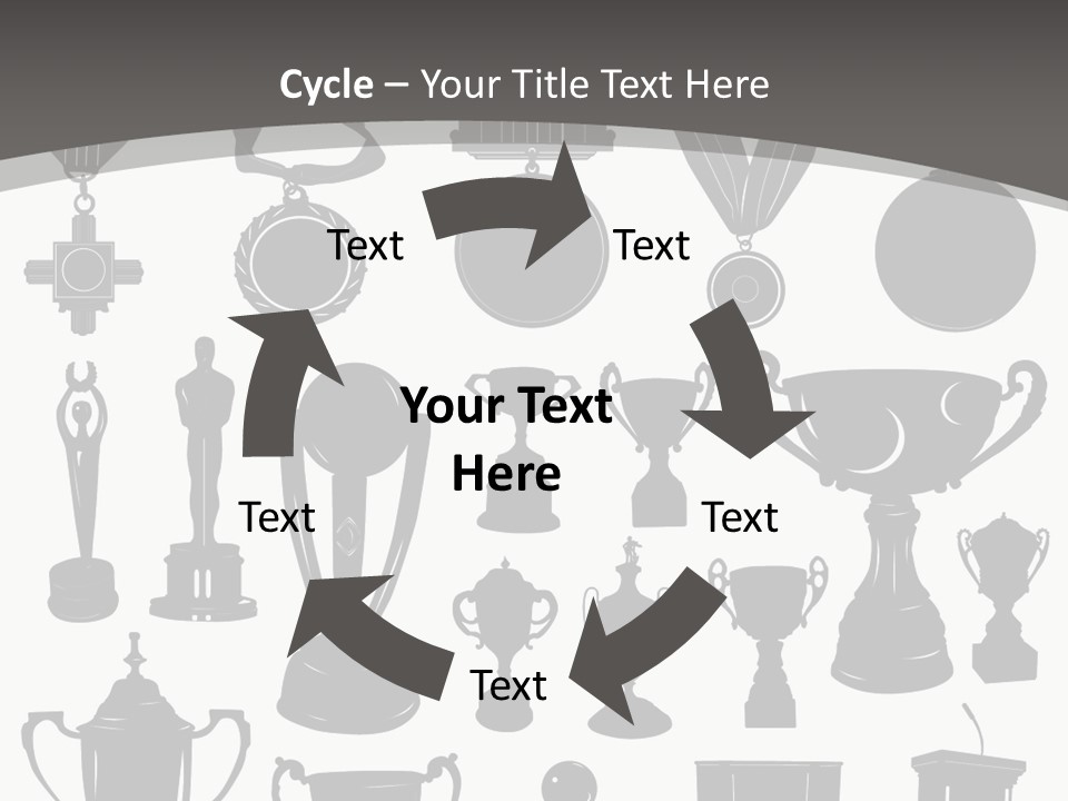 Ribbon Illustration Success PowerPoint Template