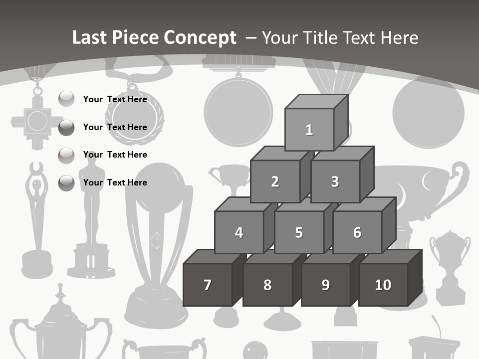 Ribbon Illustration Success PowerPoint Template