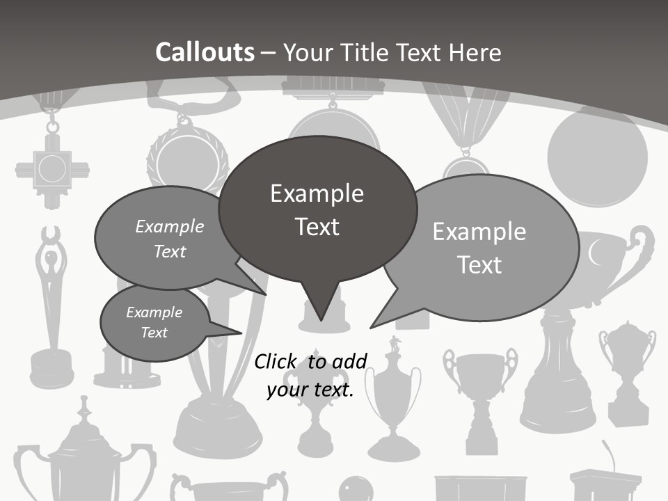 Ribbon Illustration Success PowerPoint Template