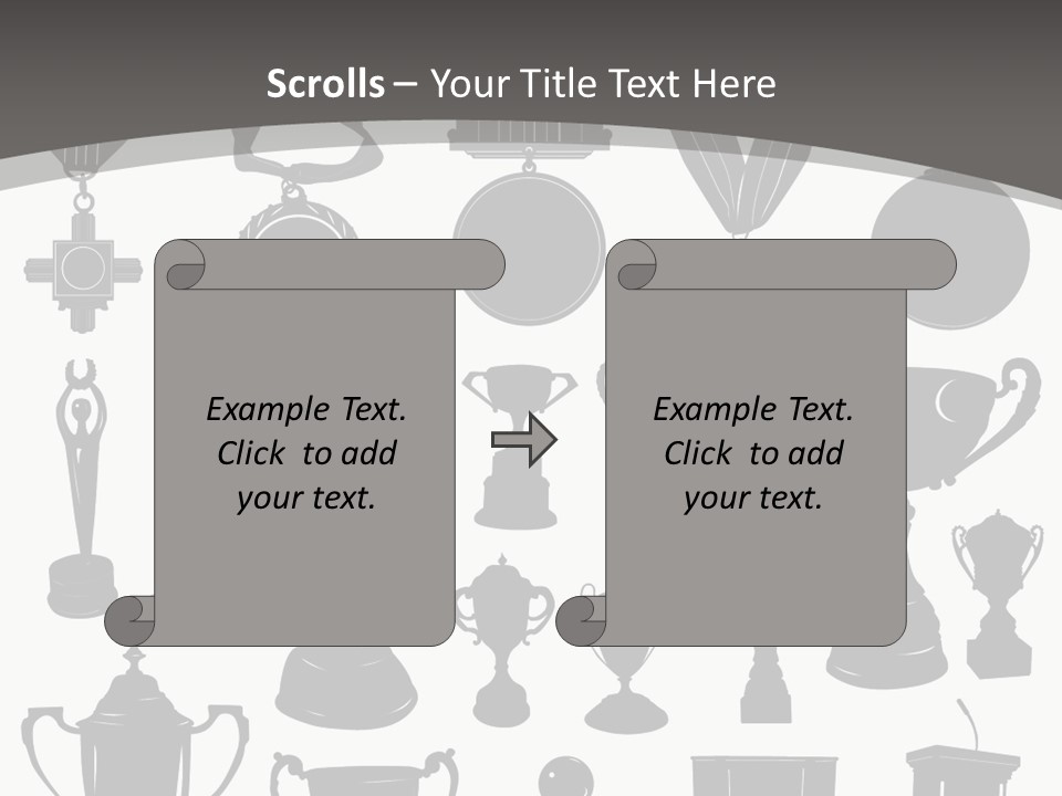 Ribbon Illustration Success PowerPoint Template