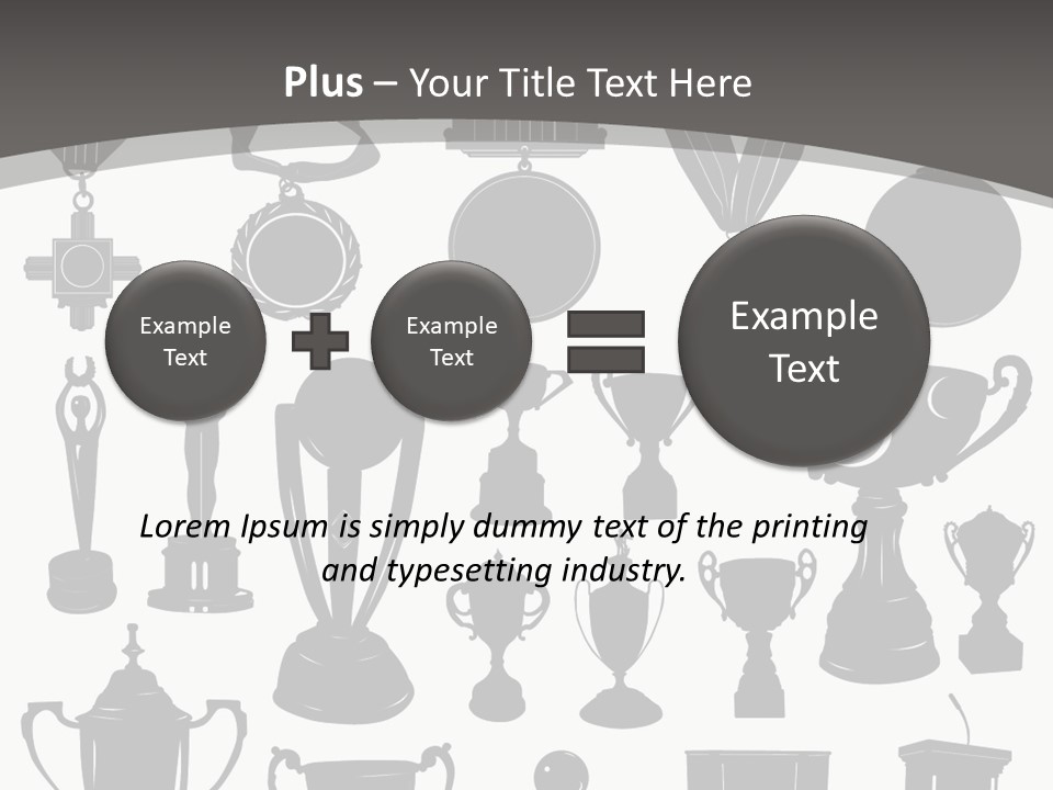 Ribbon Illustration Success PowerPoint Template