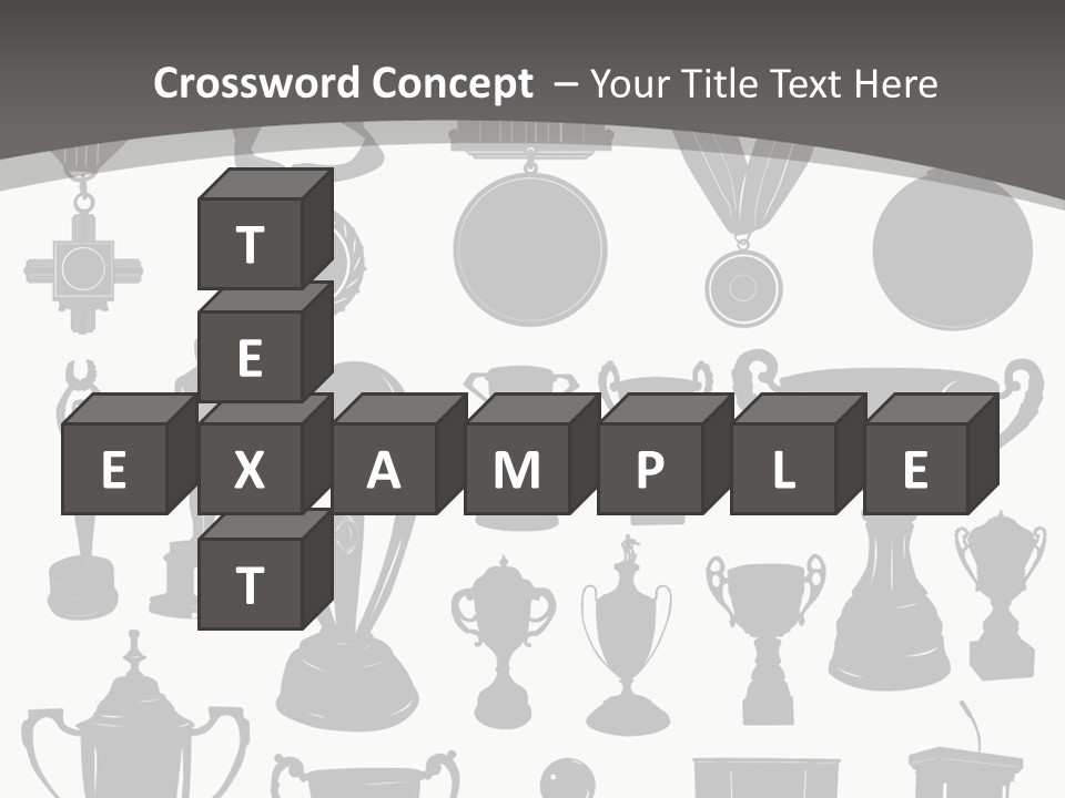 Ribbon Illustration Success PowerPoint Template