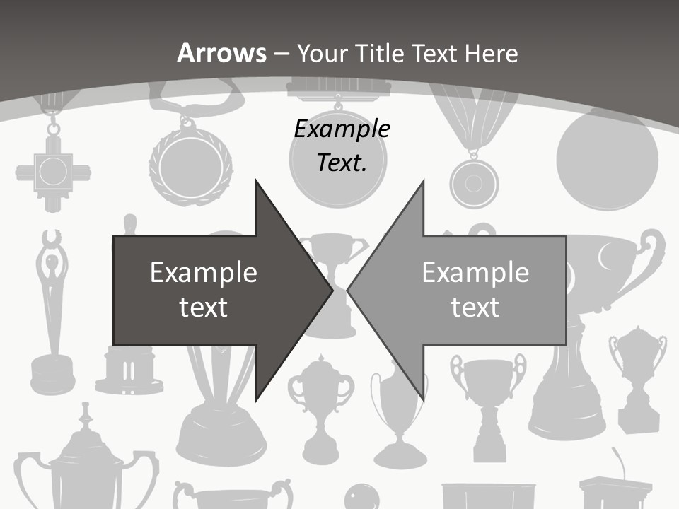 Ribbon Illustration Success PowerPoint Template