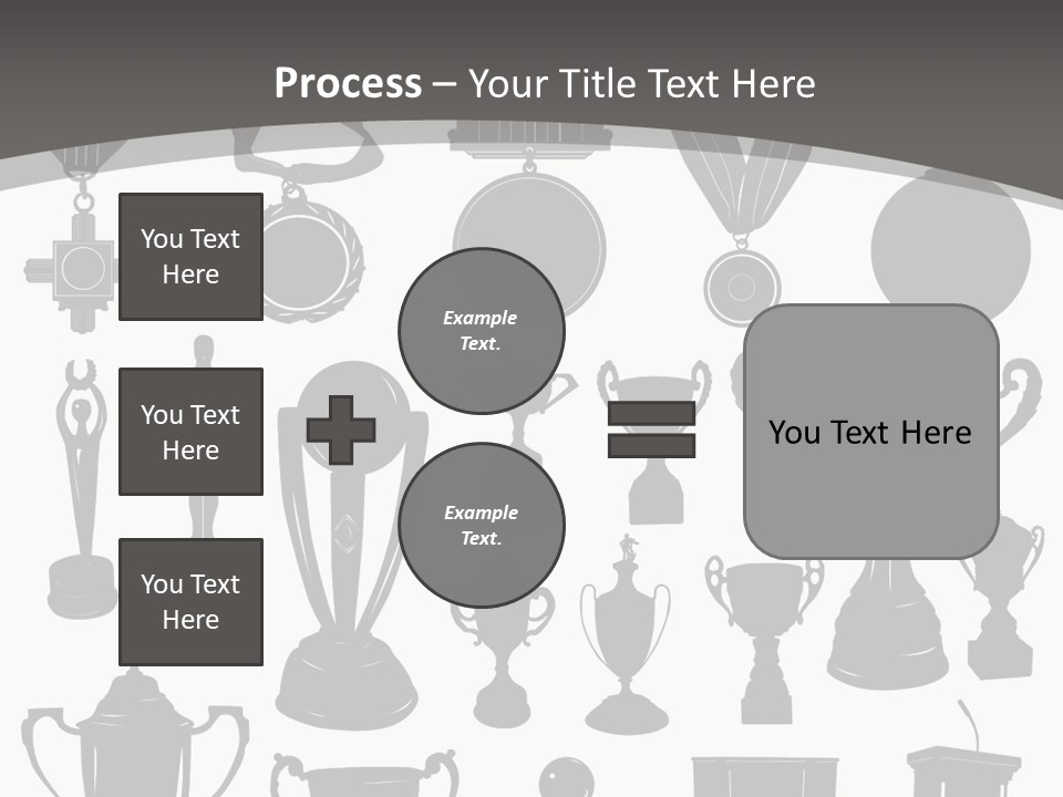Ribbon Illustration Success PowerPoint Template