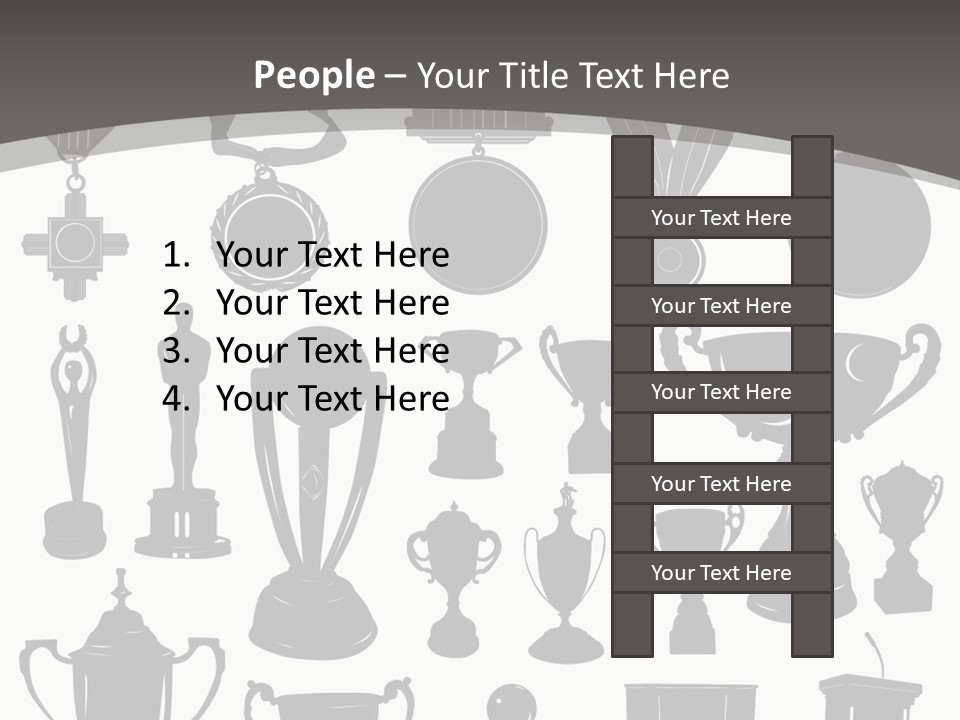 Ribbon Illustration Success PowerPoint Template