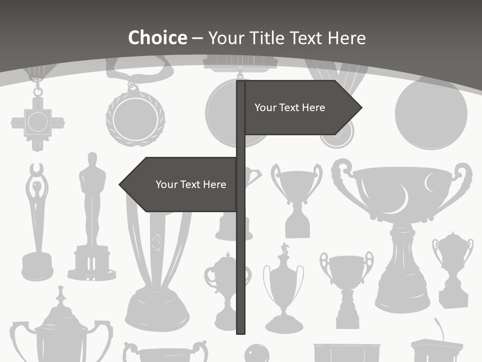 Ribbon Illustration Success PowerPoint Template