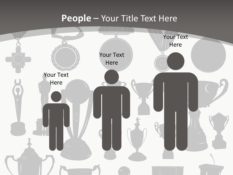 Ribbon Illustration Success PowerPoint Template