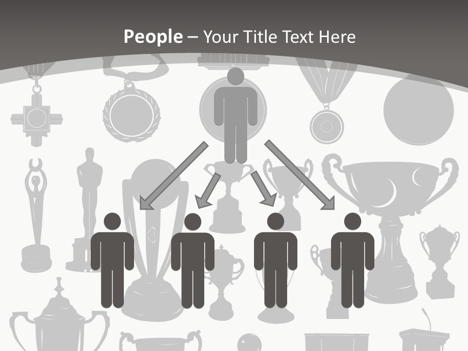 Ribbon Illustration Success PowerPoint Template