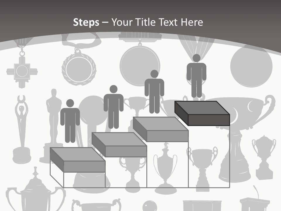 Ribbon Illustration Success PowerPoint Template