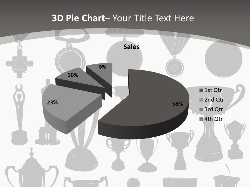 Ribbon Illustration Success PowerPoint Template