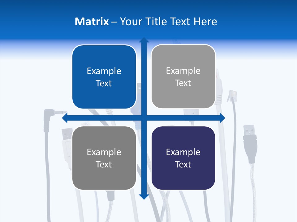 Closeup Interconnect Numbers PowerPoint Template