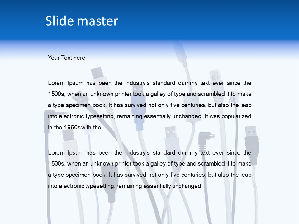 Closeup Interconnect Numbers PowerPoint Template