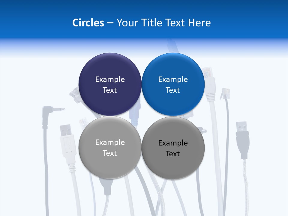 Closeup Interconnect Numbers PowerPoint Template