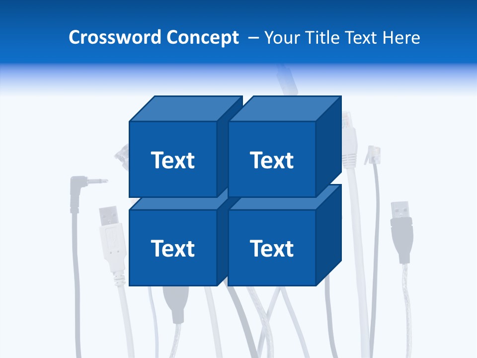 Closeup Interconnect Numbers PowerPoint Template