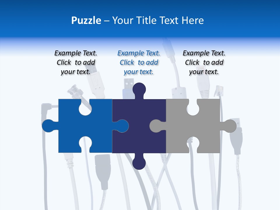 Closeup Interconnect Numbers PowerPoint Template