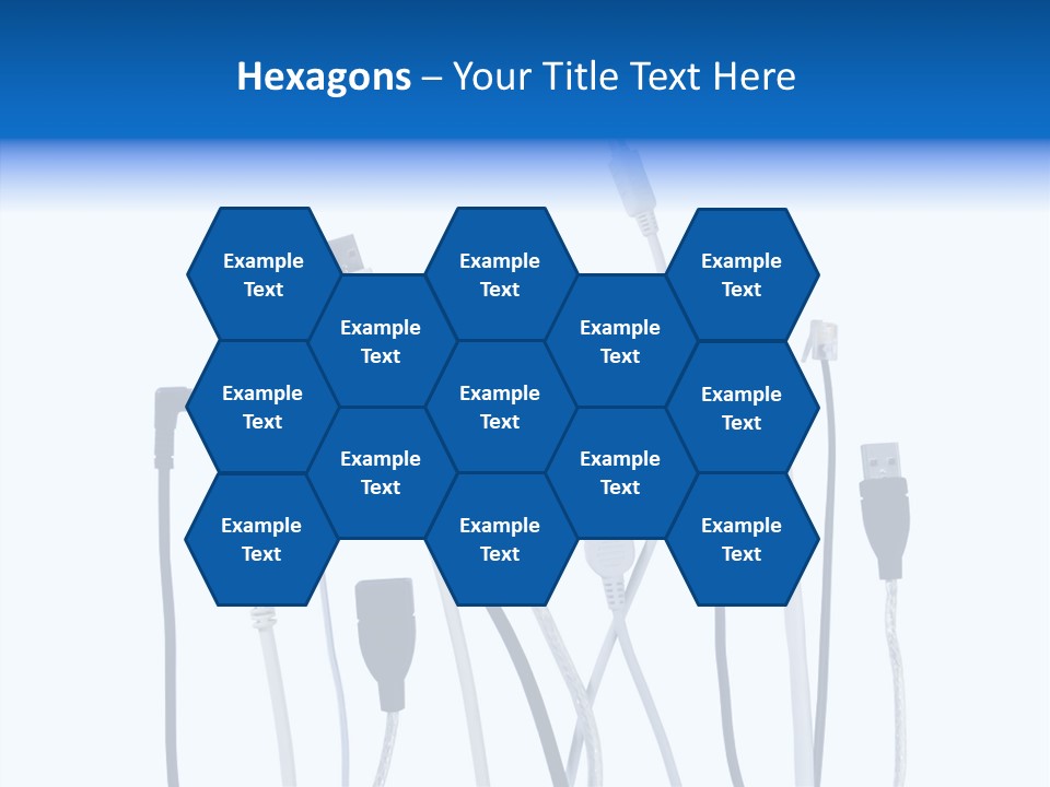 Closeup Interconnect Numbers PowerPoint Template