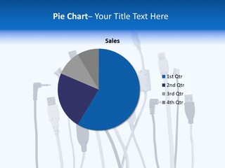 Closeup Interconnect Numbers PowerPoint Template