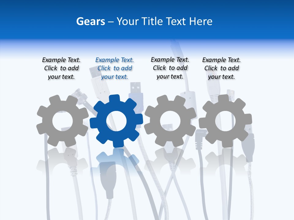 Closeup Interconnect Numbers PowerPoint Template