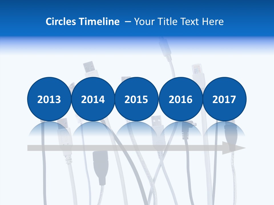 Closeup Interconnect Numbers PowerPoint Template