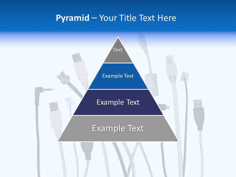 Closeup Interconnect Numbers PowerPoint Template
