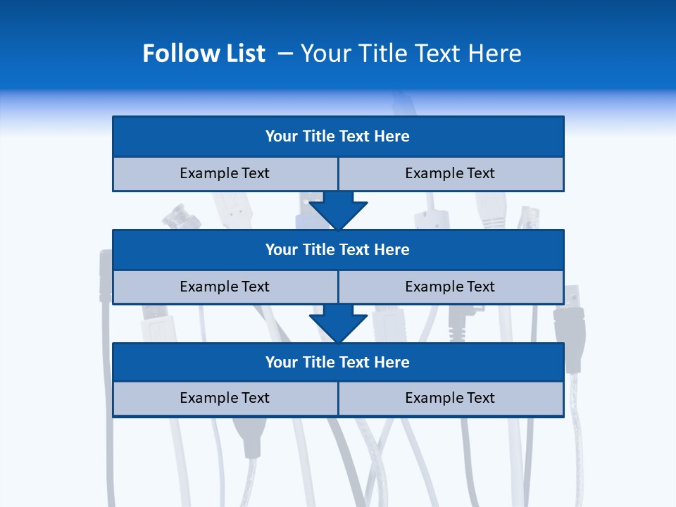 Closeup Interconnect Numbers PowerPoint Template