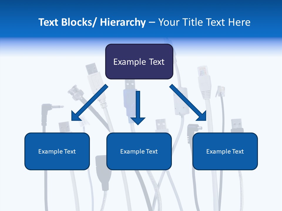 Closeup Interconnect Numbers PowerPoint Template