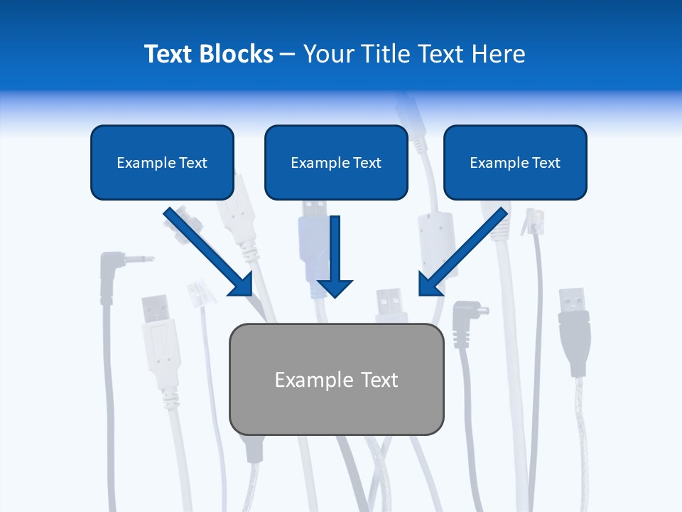 Closeup Interconnect Numbers PowerPoint Template