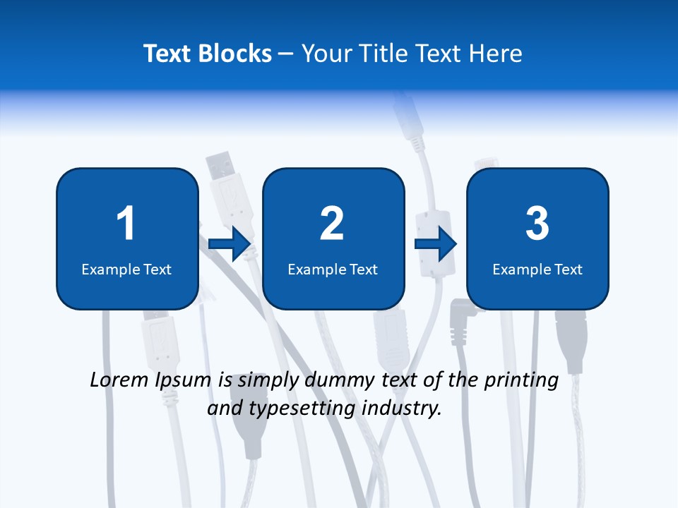Closeup Interconnect Numbers PowerPoint Template