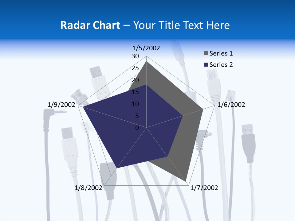 Closeup Interconnect Numbers PowerPoint Template