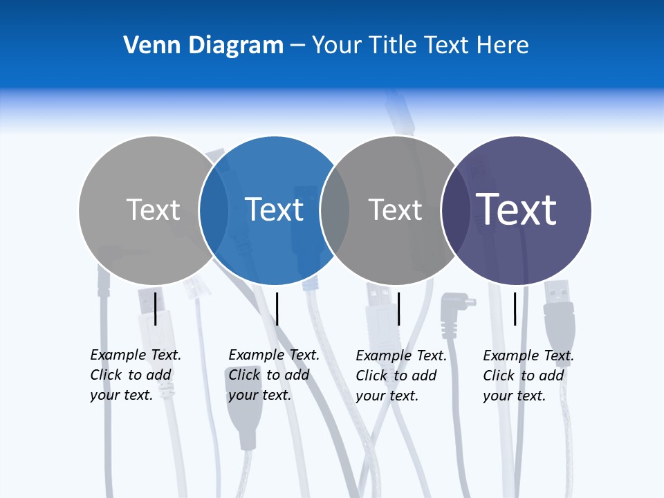 Closeup Interconnect Numbers PowerPoint Template