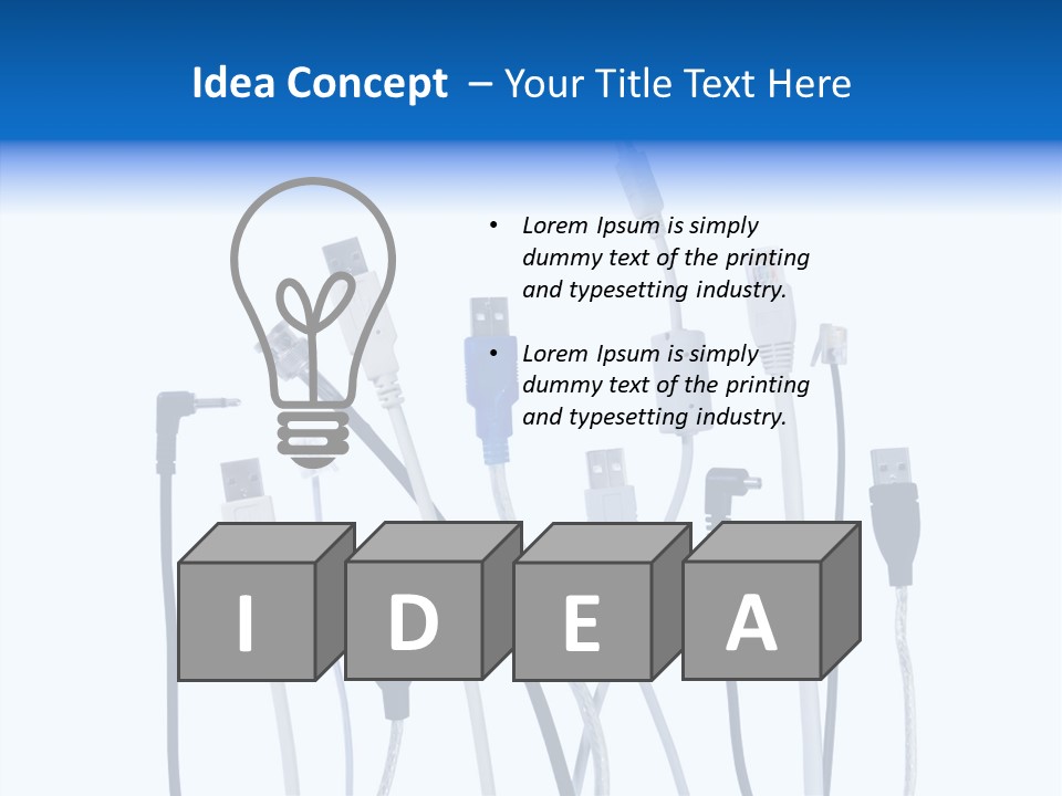 Closeup Interconnect Numbers PowerPoint Template