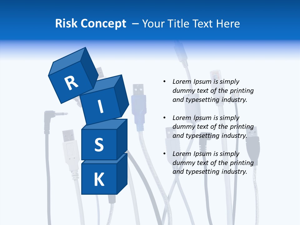 Closeup Interconnect Numbers PowerPoint Template