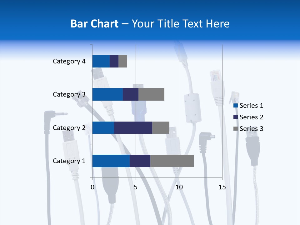 Closeup Interconnect Numbers PowerPoint Template